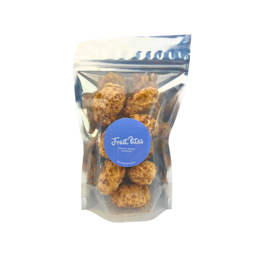 A bag of The Milk Dude by Frost Bites - Freeze Dried Goodies with a blue label on it.