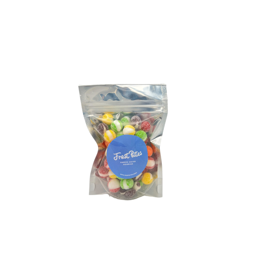A bag of The Sour Skits gummy bears from Frost Bites - Freeze Dried Goodies in a plastic bag.